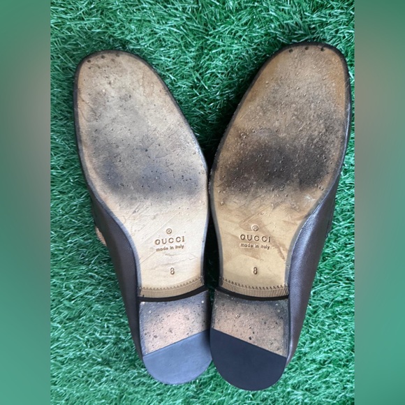 Authentic Gucci GG Marmont Leather Loafers 428609 size 8 Business Sherry line - Picture 3 of 7